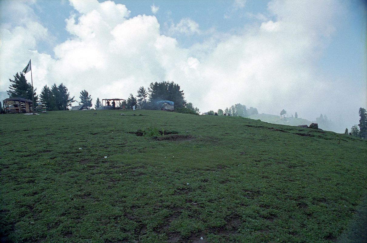 17 Sri Paya Grassy Meadow Above Shogran Kaghan Valley We drive up an extremely rough jeep track to Sri Paya, just a plain grassy meadow. I assume the reason it's popular is the view, but the clouds rolled in and we couldn't see anything.